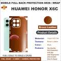 Huawei Honor X6C FULL BACK 360 premium Protection Skin Wrap / Protection Sticker With 4 sides and camera Protection full cover Premium Quality. 