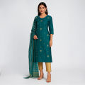 Fashion Vista Pure Organza Bunch 3 PC Unstitched Suit With Organza Zari Lining Dupatta and Maysori Trouser - Unstitched Fabric For Women - Dress For Girls - Dress For Women - 06 Colors. 