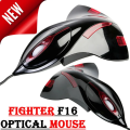 Optical Computer USB mouse Mice with LED Lights Wired mouse Fighter Jet Shape for Desktop PC Laptop. 
