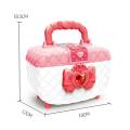 Finger Scanner Money Safe Cute Pink Coin, Money, Note, Box ATM Saving Cash Toy Saving Machine Simulation. 