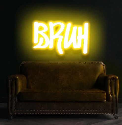 Bruh Neon Sign  Neon lights  Neon lights for room  neon lights for room name  light  lights for decoration   lights for room decoration  Wall Decoration items  Wall Decoration items for home  Neon light  Neon Walls