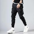 Yfashion Men Cargo Pants Loose Large Size Solid Color Trousers With Multi-pocket Fashion Casual Work Sports Pants color. 