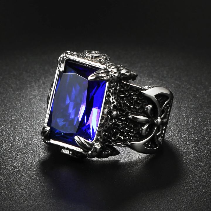 Premium%20Dragon%20Claw%20Stone%20Ring%20for%20Men%20%E2%80%93%20316L%20Stainless%20Steel%20Big%20Stone%20Punk%20Ring,%20Zircon%20Blue/Black,%20Vintage%20Jewelry%20Pakistan%20-%20Image%202