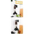 6 Hooks Kitchen 360° Rotating Hook Storage Rack Rotating Cooking Utensils Holder Hanging Cabinet Kitchen Tool Towel Spoon Pan Pot Organizer. 