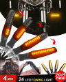 Pack of 4 -Motorcycle Turn Signals LED Indicator Amber Light Compatible with all Motorcycles. 