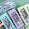 Student stationery, professional compass and ruler drawing 7 pieces/set mathematical ruler set multi-functional charting tool for learning AShines. 