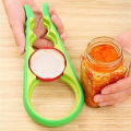【FUN LIVE】 Hodeso Multi Purpose Grip Jar & Bottle Opener Rubber Rubber Inner Grip Anti-Slip Kit , Design Fits All Bottles Caps Premium Easy Grip Jar Opener Screw Cap Jar Bottle Wrench 4 In 1 Creative Multifunction Gourd-Shaped Can Opener Kitchen Tool. 