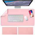 【IKE】Soft Modern Desktop Laptop Large Leather Double-sided Mouse Pad Table Mat. 