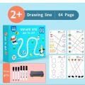 Martin Hub Magical Tracing Workbook Set, Reusable Calligraphy Copybook, Practice Drawing Book for Kids, Pen Control Training Drawing Book, Handwriting Practice Copybook for Kids, Children Learning Toys (64pages). 