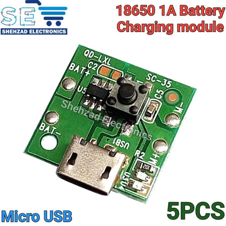 5PCS%205V%20Type-C/Micro%20USB%201A%2018650%20Lithium%20Battery%20Charging%20Board%20Charger%20Module%20-%20Image%202