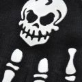 Winter Punk Skeleton Skull Half Finger Adult Kids Luminous Warm Gloves. 