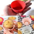 【shengxiong6525】12Pcs 7Cm Muffin Silicone Cupcake Liners Mold Kitchen Craft Silikon Form Cupcake Silicone Mold Cake Cozinha. 