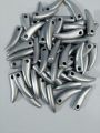 Unique Beads for Unique Crafts. Silver Long Curve Tussle Plastic Beads. Pack of 40gms Beads, For DIY Jewelry Making, Crafting, Home Decor, And Dress Accessories.. 