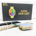 BML BW-16 Ultra Gold Edition Super Amoled Smart Watch (Dual Strap). 