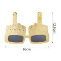 1pcs Creative Vertical Middle Finger Glasses Decoration Props Funny Sunglasses Dance Party Performance Selfie Props Glasses New. 