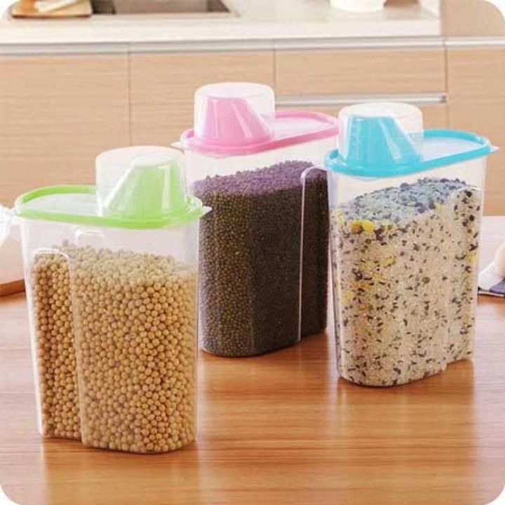 Large Grain Jar With Cup 2.5 Liter