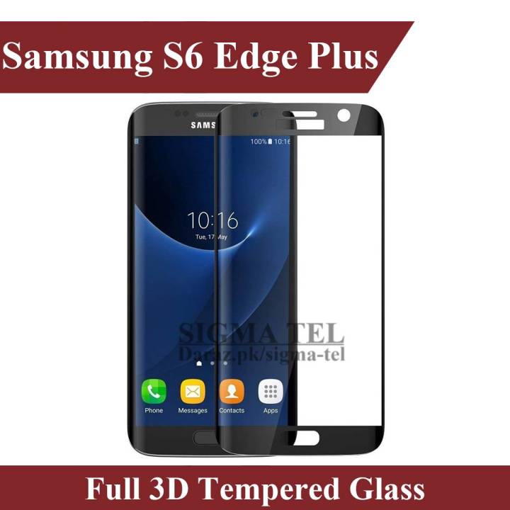 Galaxy S6 Edge Plus Complete Black 3D Tempered Glass Screen Protector
