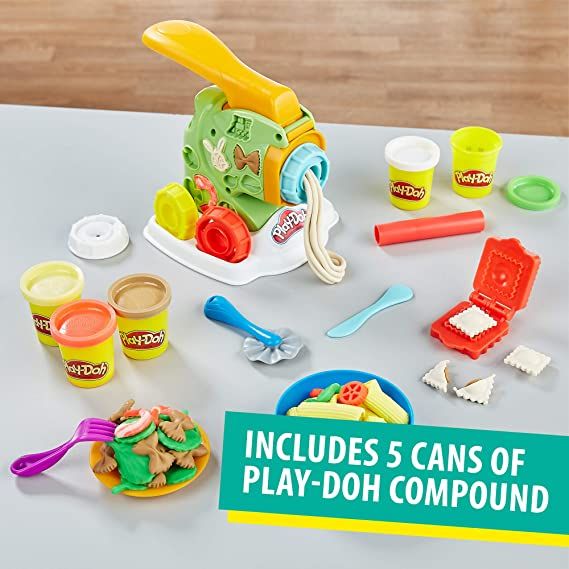Playdough%20Noodle%20Maker%20Play%20Set%20Dough%20Moulding%20With%205%20PlayDough%20Cans%20-%20Image%202