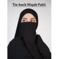 The Silk Sensation - Tie-back Half Niqab/Niqab Patti for Women/Girls. 
