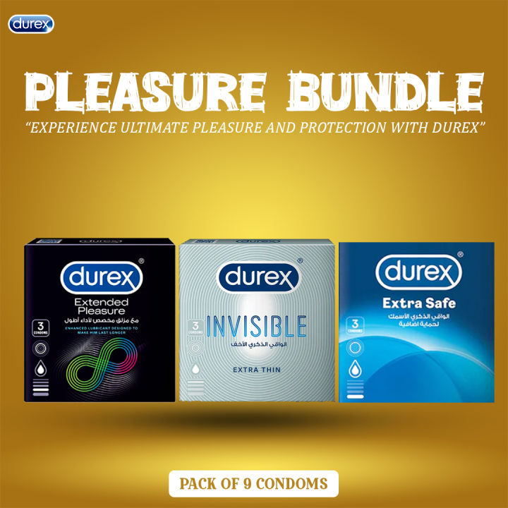 Durex Deal Extended Pleasure Invisible and Extra Safe 3's Condoms