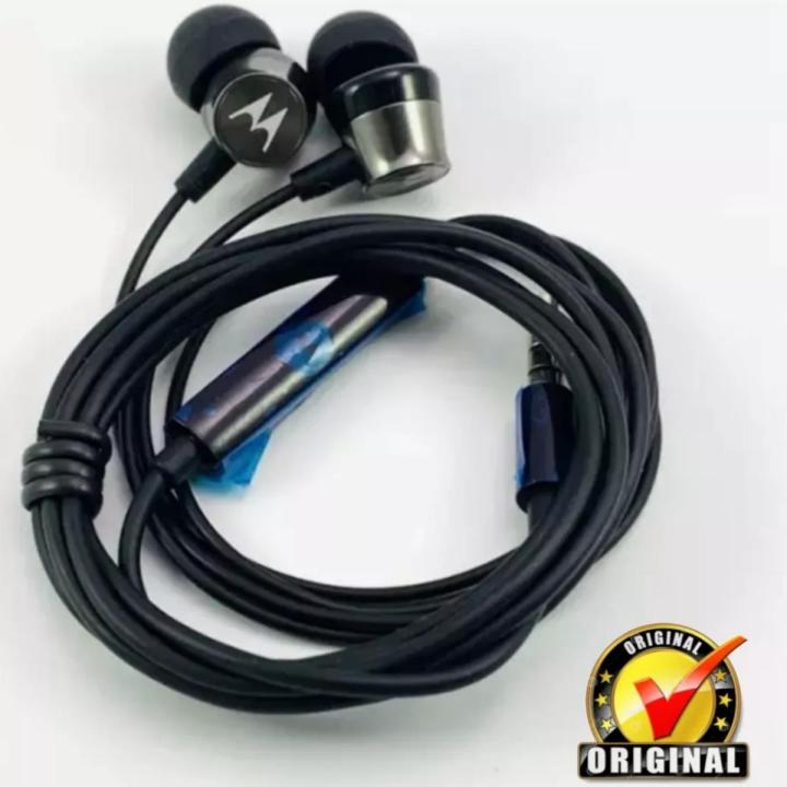 Motorola Original Metal Handsfree with Mic - Motorola 100% Original Handfree, Super Bass, High Quality Sound, High Quality Calling, High Quality wire, Metal, 100% Original Stock
