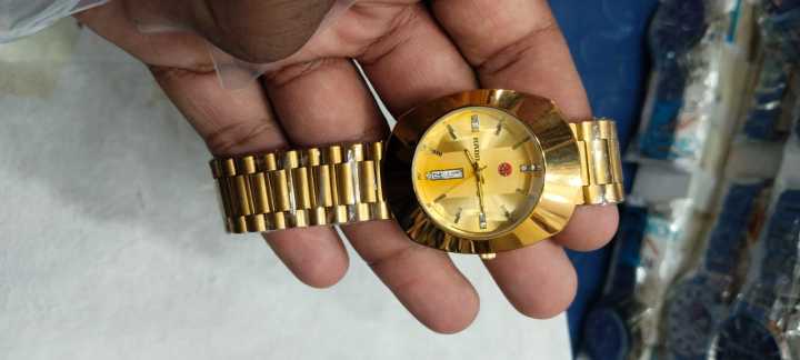 Vintage%20Rado%20DiaStar%2011%20Stone%20Automatic%20Jubilee%20Watch%20with%20Date%20and%20Time%20for%20men%20%7C%20Rado%20Golden%20Color,%20Men's%20Formal%20Analogue%20Watch%20-%20Image%204