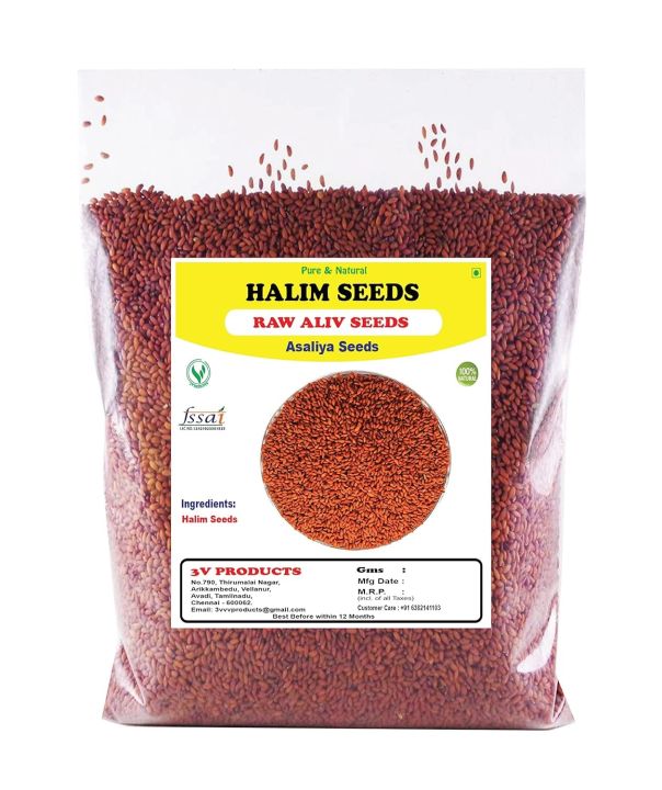3V PRODUCTS Halim Seeds 100g | Asaliya Seeds | Aliv Seeds | Garden Cress | Haleem Seeds
