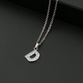 Silver Stainless Steel Alphabet Necklace/Locket/Pendants for Girls/Women with Chain - A to Z Your Customized/personalized Name Alphabets. 