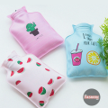 Mini Cute Cartoon Hot Water Bottle Hand Warmer Portable, Leak Proof, PVC and Sponge Material, Neck and Shoulder Pain Relief, Random Color, Small Size. 