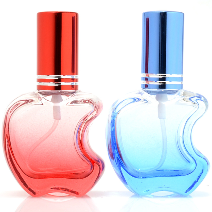 Portable Perfume Bottle Compact Apple Shaped Colorful Glass Bottle 12ml Empty Scent Sprayer for Travel Use Gifting Beauty