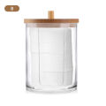 Makeup Cotton Pad Organizer Storage Box For CottonSwab Container with Bamboo Lid Conbo. 