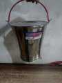 Mirror Finishing Bucket Balti With Lid 10 Liters Stainless Steel. 