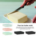 Standard Butter Stick Size Mold Large Silicone Butter Mold Tray with Lid Non-stick Butter Maker for Homemade Garlic Butter Brownies Favorite. 