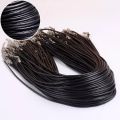 10pcs 1.5mm Mix Wax Leather cord Snake Necklace Beading Cord String 45cm+5cm Extender Chain with Lobster Clasp DIY. 