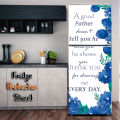 Floral Fridge Sticker Waterproof and self adhesive Peel and stick. 