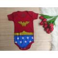 Body MULHER MARAVILHA Personagem Temático Heróis Bebê bori/ Fantasia Mesversário bore promoção 100% algodão barato enxoval menina. 