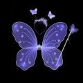 3 Pcs/ Set Kids Children Costume Cosplay Angel Wings Magic Wand Prop Girls Butterfly Fairy Wings Costume. 