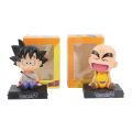【Funny Bunny Toy Store】Bobble Head Super Mario Naruto Jack Dragon Ball Son Goku Krillin Shake Head Phone Phone Bracket PVC Action Figure. 