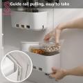 Storage Shelf Self-adhesive Kitchen Wall Hanging under Sink Organizer Storage Box. 