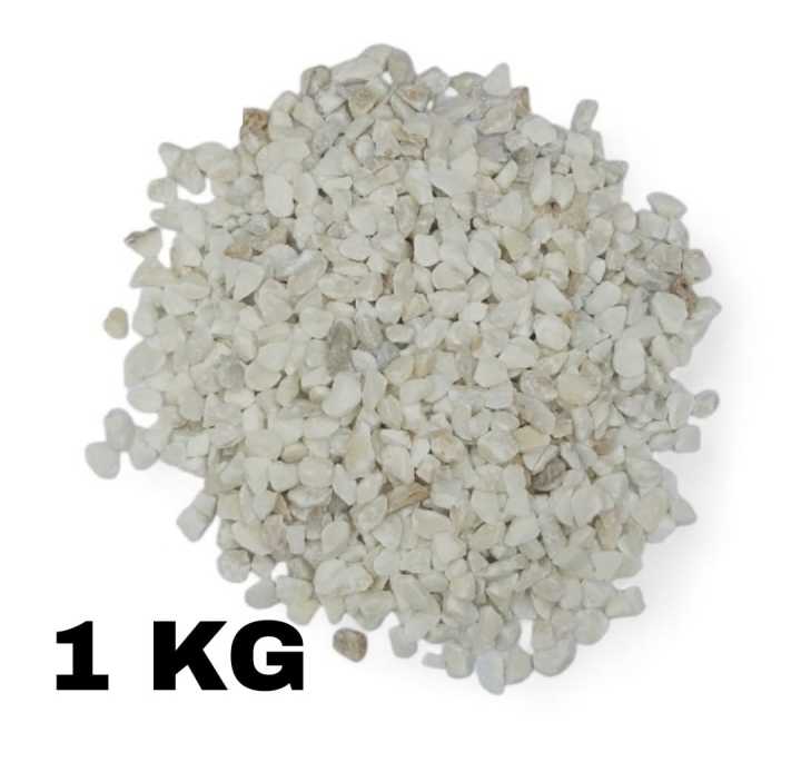 White Marble Gravel 1 KG - Large Size - Aquarium and Decorative Stones