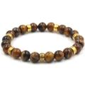 【Beauty Code】8mm xg43 gold ball stone volcanic lava nature black stone Alabaster Onyx Reiki Chakra Fashion. 