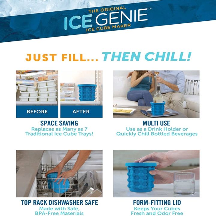 ICE GENIE Ice Cube Maker! Space Saving Ice Cube Maker