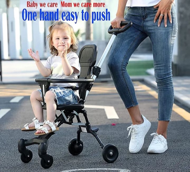 ZT - Vricale Handy Kids Scooter Double Sided Large Seat and Backrest Stroller 9.6 lbs 4.2 kg Carry-On Adjustable Handle