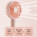 ARMICO Summer Portable USB Mini Fan Hand Held Fan Rechargeable Battery Handheld Fan 3 Speed Personal Desk Table Fan with Base, 8-12 Hours Operated Small Makeup Eyelash Fan for Women Girls Kids Outdoor. 