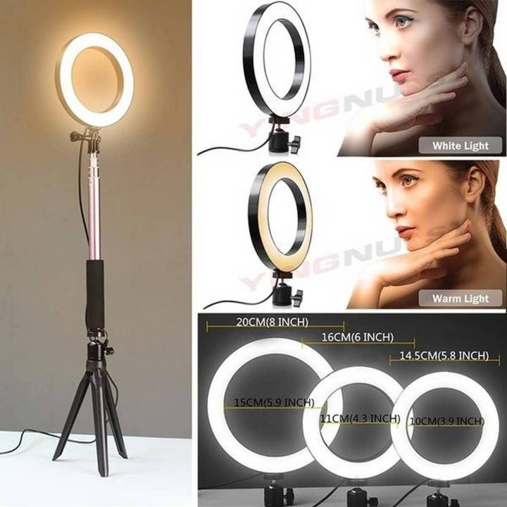 16cm 20cm 26cm 36cm Selfie Ring Light for Live Stream Circle Lighting Ringlights Make Up Live Steaming Photo Photography Vlogging Video Light Dimmable LED Selfie Ring Light USB ring lamp Photography Light Tiktok Makeup Professional Salon