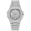 Geartronic Gypsophila Full Diamond Alloy Steel Belt Quartz Watch Simple Trend Ladies Watch. 
