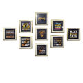 Motivational Quotes Set Of 9 Frames Office decoration items 8x8 inches customizable free print glass front. 
