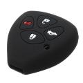 Toyota Camry Car Silicon Remote 4 Key Cover - Black Color. 