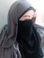 3 in Georgette Hijab set with Matching Niqab & Cap  by Albaraka Hijab. 