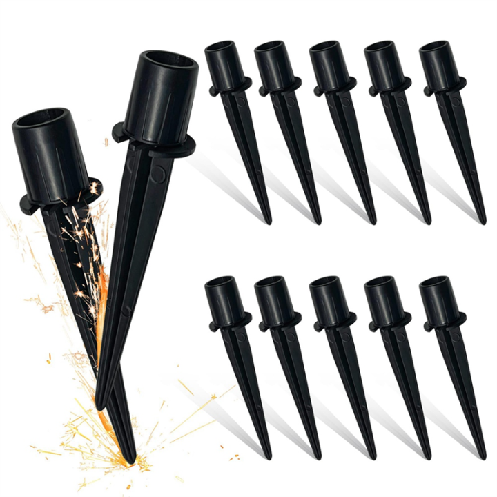 12 Pack Metal Replacement Stakes for Solar Lights Outdoor, 0.78 X 5.35 Inch Solar Pathway Lights Spike Replacer Easy to Use